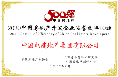 中國電建地產(chǎn)集團(tuán)榮膺“2020中國房地產(chǎn)開發(fā)企業(yè)500強(qiáng)”，打造綜合開發(fā)與工程建設(shè)新標(biāo)桿